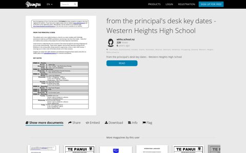 from the principal's desk key dates - Western Heights High ...