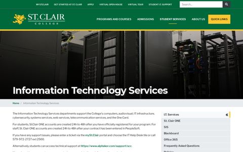 I.T. Services | St. Clair College