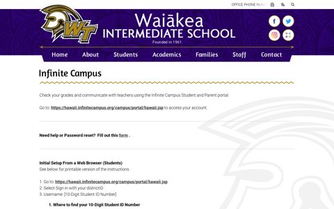 Home - Infinite Campus - Waiakea Intermediate School