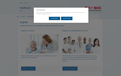 Register - BOC Home Oxygen Portal