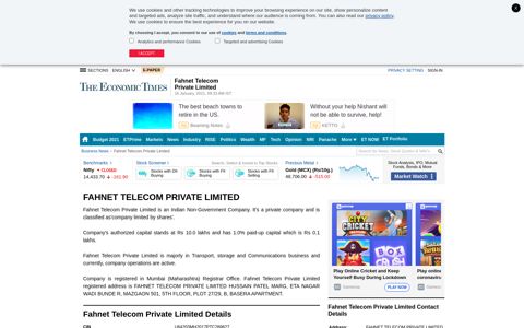 Fahnet Telecom Private Limited Information - Fahnet Telecom ...