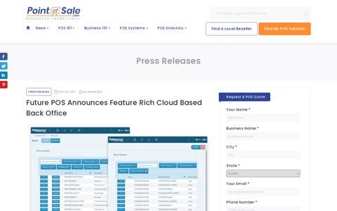 Future POS Announces Feature Rich Cloud Based Back Office