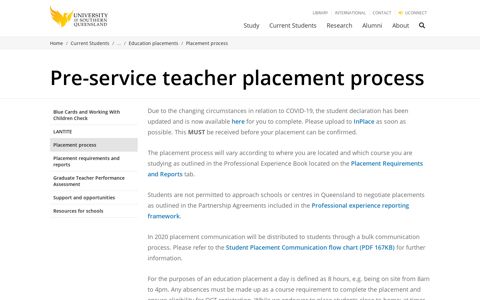 Placement process - University of Southern Queensland - USQ