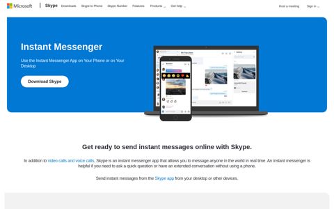 Instant Messenger App & Program | Skype