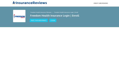 Freedom Health Insurance Login | Enroll - Insurance Reviews