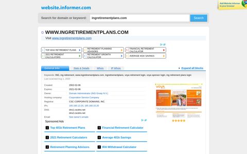 ingretirementplans.com at Website Informer. Visit ...