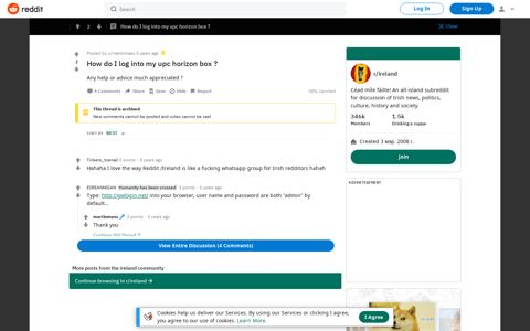 How do I log into my upc horizon box ? : ireland - Reddit