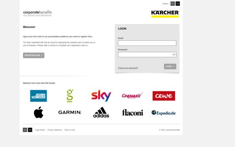 Login - Alfred Kärcher SE & Co. KG - Corporate Benefits