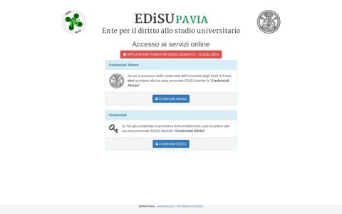 EDISU Pavia - Sportello online