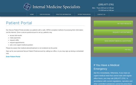Patient Portal - Internal Medicine Specialists, P.C.