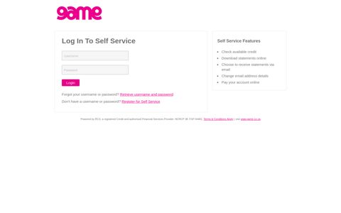 Game Self Service - RCS