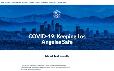 About Test Results | COVID-19: Keeping Los Angeles Safe