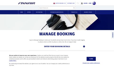 Manage booking login | Finnair