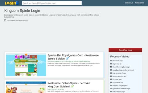 Kingcom Spiele Login - Loginii.com