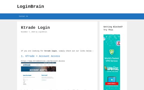 Ktrade - Ktrade &Gt; Account Access - LoginBrain