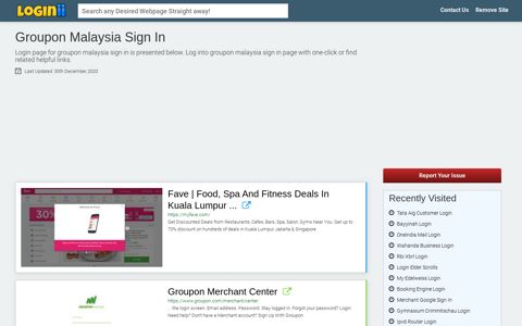 Groupon Malaysia Sign In - Loginii.com