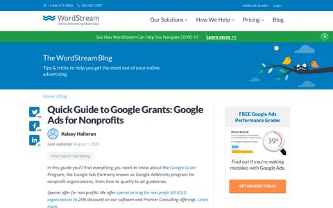 Quick Guide to Google Grants: Google AdWords for Nonprofits