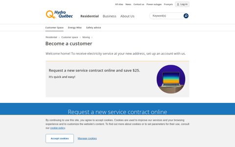 Become a Customer | Hydro-Québec