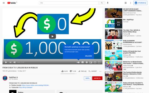 FROM 0 BUX TO 1000000 BUX IN ROBLOX - YouTube