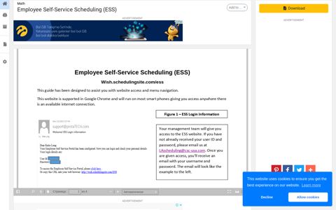 Employee Self-Service Scheduling (ESS) - Studylib