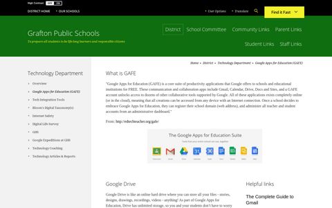 Technology Department / Google Apps for Education (GAFE)