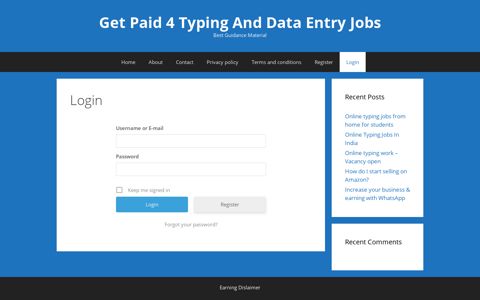 Login | Get Paid 4 Typing And Data Entry Jobs