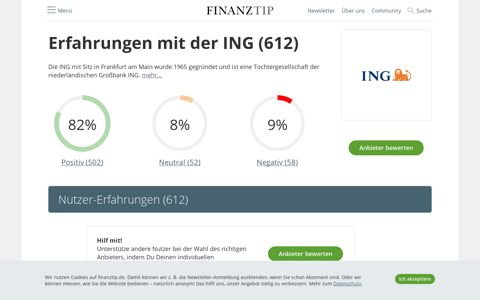 ING: Erfahrungen (Girokonto, Kredit) 2020 - Finanztip