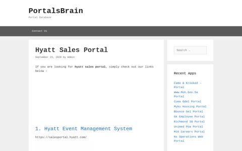 Hyatt Sales - Hyatt Event Management System