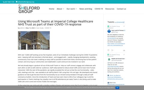 Using Microsoft Teams at Imperial College Healthcare NHS ...
