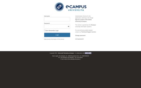 Web Login Service - eCampus