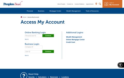 Access My Account | Peoples Bank