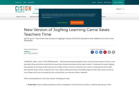 New Version of JogNog Learning Game Saves Teachers Time