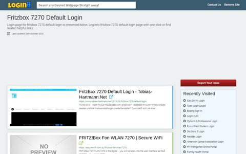Fritzbox 7270 Default Login - Loginii.com