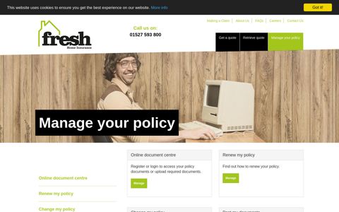 Manage your policy | Fresh Home Insurance