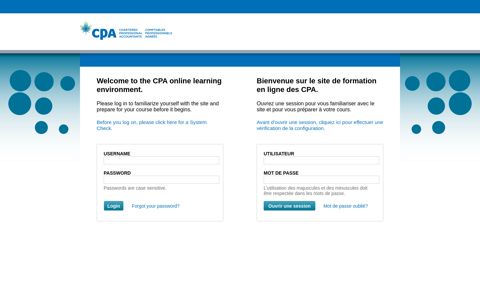 Chartered Professional Accountants of Canada Portal Page