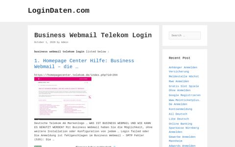 Business Webmail Telekom - Homepage Center Hilfe: Business ...