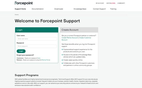 Forcepoint Support: Home