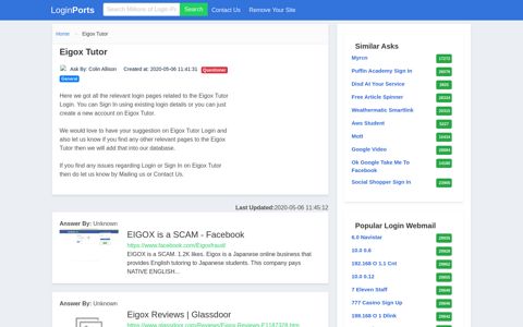 Login Eigox Tutor or Register New Account - LoginPorts
