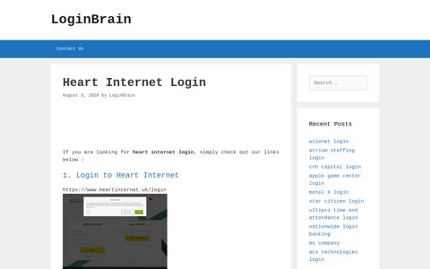 Heart Internet - Login To Heart Internet - LoginBrain