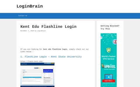 Kent Edu Flashline - Flashline Login - Kent State University