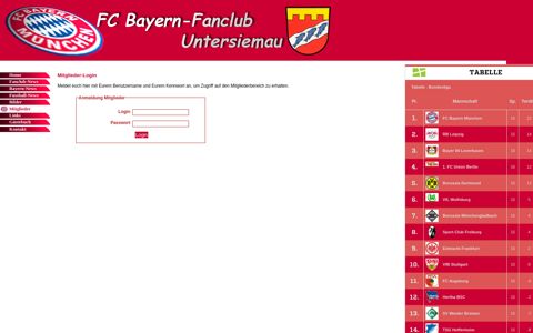 Mitglieder-Login - FC Bayern-Fanclub Untersiemau