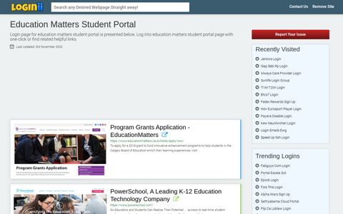 Education Matters Student Portal - Loginii.com