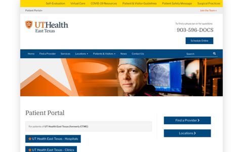 Patient Portal | UT Health East Texas
