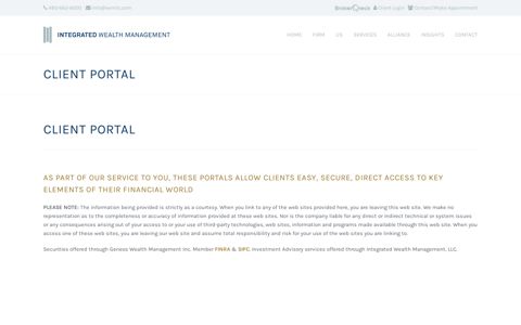 Client Portal - Integrated Wealth Management