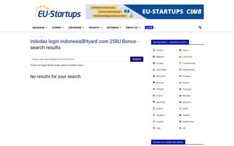 Indodax Login Indonesia|Bityard.com 258U Bonus | EU-Startups