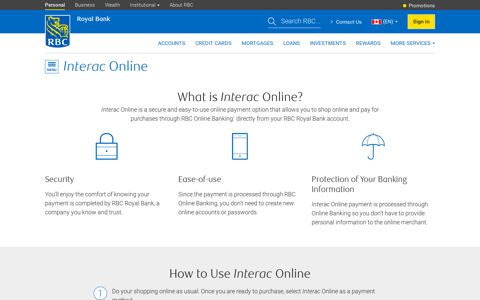 Interac Online - RBC Royal Bank