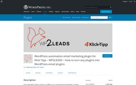 WordPress automation email marketing plugin for Klick-Tipp ...