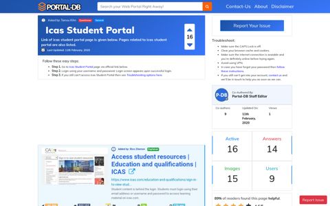 Icas Student Portal