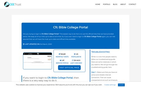 Cfc Bible College Portal - Find Official Portal - CEE Trust