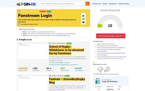 Fanstream Login - A database full of login pages from all over ...